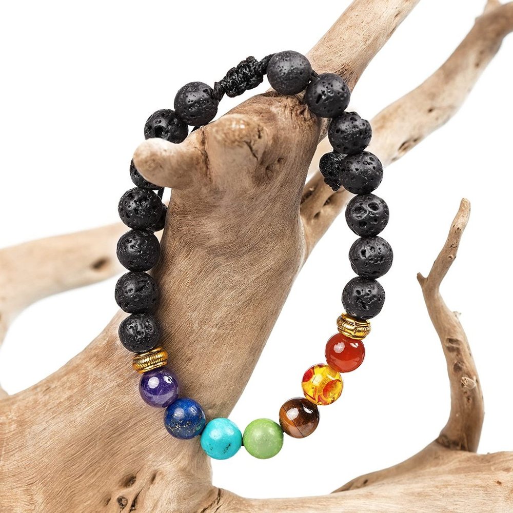 7 Chakra Healing Bracelet with Real Stones